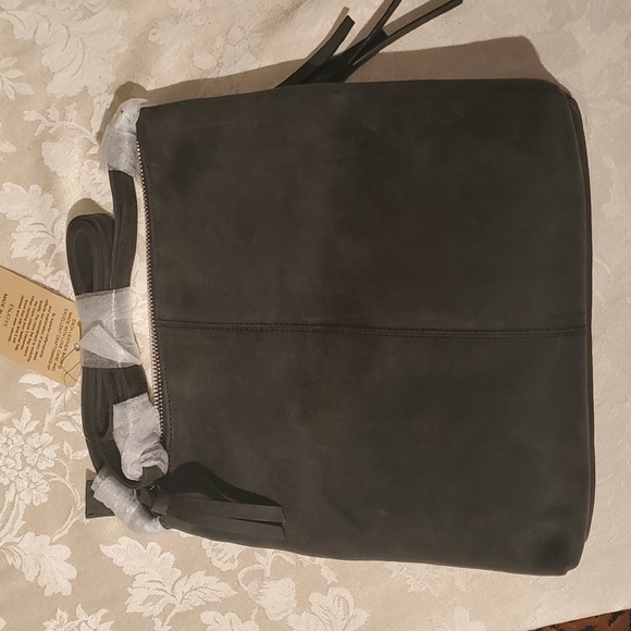 NWT Black Leather Cross Body Bag - Picture 2 of 5